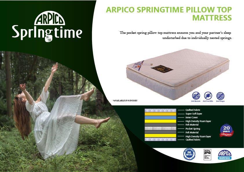 ARPICO SPRINGTIME PILLOW TOP MATTRESS