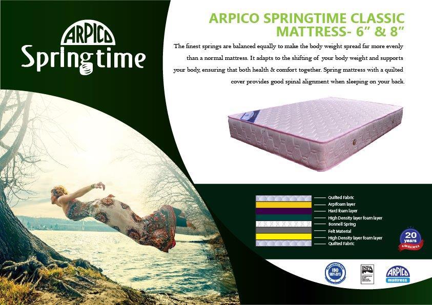 ARPICO SPRINGTIME CLASSIC MATTRESS- 6\\\" & 8\\\"