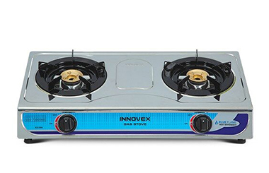 Innovex Stainless Steel Two Burner Gas Stove